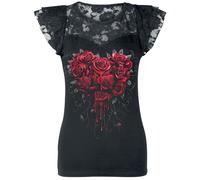 Spiral Bleeding Heart T-Shirt black S