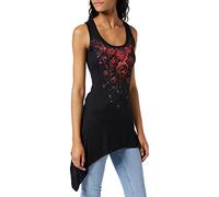 Spiral - Blood Rose - Goth Bottom Camisole Dress Black - M