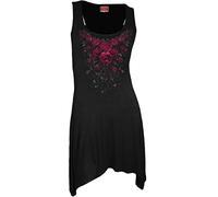 Spiral - Blood Rose - Goth Bottom Camisole Dress Black - XXL