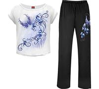 Spiral - Bluebell Fairy - 4Pc Gothic Pyjama Set - S Black