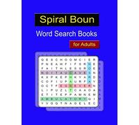 Spiral Boun Word Search Books for Adults: spiral-bound collection features two word searches puzzles cover every topic