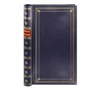 Spiral Bound Photo Album 300 Bi-Directional Memo Pockets Hold 4x6 Photos, Navy Blue