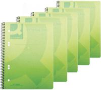 Spiral Bound Polypropylene Notebook 160 Pages A5 Green (5 Pack) KF10033