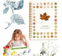 Spiral Bound Water Colouring Book Watercolour Sketchbook for Kids (Autumn)