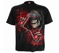 Spiral Boy's CYBER DEATH - Kids T-Shirt Black | Size: 2XL Spiral Black 2XL