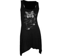 Spiral - Bright Eyes - Goth Bottom Camisole Dress Black - Digital
