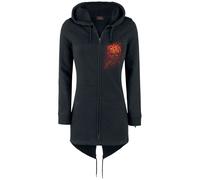 Spiral Burnt Rose Hoodie Jacket black M