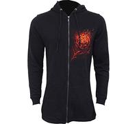Spiral - Burnt Rose - Ladies Fish Tail Full Zip Hoody - Zip Sleeve - S