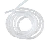 Spiral Cable Management Sleeve System,2 Meter 8mm ID Spiral Wire Organizer Wrap Tube Flame Retardant Cable Sleeve for USB Power Cord Audio Video Cable(White)