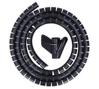 Spiral Cable Organizer Flexible Durable Wire Winding Tube Cord Management System for Home Office TV DVD PC Cable Black 20mm 0.79in Plastic (2m)