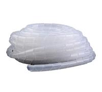 Spiral Cable Protection Cable Winding Organizer Sleeve Black And White 4-30mm Inside Diameter Multiple Sizes(White,6mm x 15 Meter)