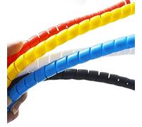 Spiral Cable Protective Sleeve, Cable Line Organizer Sleeve Spiral Wrap Protector Multicolor 1 Meter 8-14mm(12mm Black)