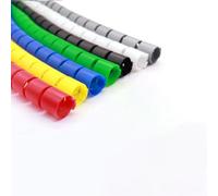 Spiral Cable Protective Sleeve, Spiral Cable Protector 1-10 Meters 8-35mm Multicolor(Yellow 20mm,5 Meters)