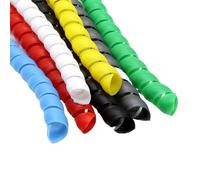 Spiral Cable Protective Sleeve, Spiral Cable Wire Protector 8mm ID Multicolor Multiple Lengths(Green,ID 8mm 5 Meters)