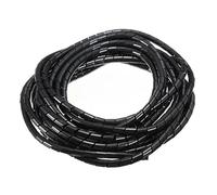 Spiral Cable Protector Sleeve, Spiral Cable Management Sleeve 4mm ID 6mm OD Multicolor 5-10 Meters(Black,10 Meter)