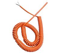 Spiral Cable, Telescopic Wire Extension Cord, Stretchable 1-10 Meters, Orange Spring Wire Power Cord