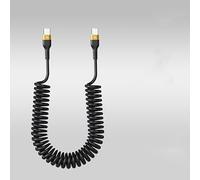 Spiral Cable USB C to USB C, PD 120W Fast Charging Cable USB C Cable Short, Cell Phone Charging Cable Type-c Data Cable for MacBook Samsung Galaxy Xiaomi Huawei