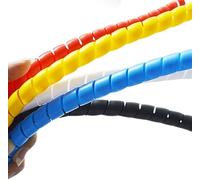 Spiral Cable Wrap 1pc Cable Line Organizer Sleeve Pipe Protection Flexible Cable Spiral Wrap Winding Wire Protector Cover Tube Sleeves Tubing Cover (Color : 8mm Red, Size : 1 Meter)
