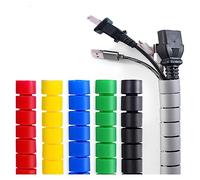 Spiral Cable Wrap. Cable Winder Cord Protector Pipe 1M Multicolor 8-25mm(Blu,25mm)