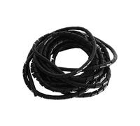 Spiral Cable Wrap, Spiral Cable Wrap 2 meters 4-25mm ID White Black Flame Retardant(Black,12mm inside diameter)