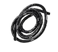 Spiral Cable Wrap, Spiral Wrap 1-2m ID 4-6mm Flame Retardant With Clip Multicolor(Black,1 Meter ID 4mm)