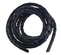 Spiral Cable Wrap, Spiral Wrap 2 Meter 8mm ID Flame Retardant Multicolor Cable Sleeve Wire Organizer(Black)