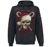 Spiral - Candy Cane Santa - Hoody Black - M