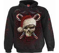 Spiral - Candy Cane Santa - Hoody Black - M
