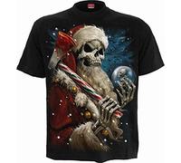 Spiral Candy cane Santa T-Shirt black L