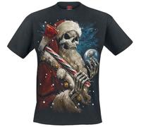 Spiral - Candy Cane Santa - T-Shirt Black - S