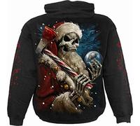 Spiral Candy cane Santa Hoodie black S
