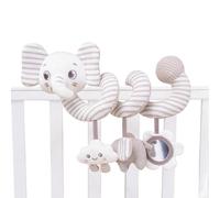 Spiral Car Seat toy- Baby Animal Rattle, Crib Wrap toy| Soft Sensory Activity Plush, Hanging Wind Around Play toyfor Stroller Cot Travel Park Vacation Outdoor Trips, 36x30cm/14.17x11.81 inches