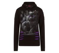 Spiral Cattitude Hoodie black lilac XXL