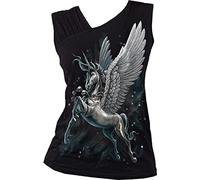 Spiral - Celestial - Gathered Shoulder Slant Vest Black - M