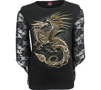 Spiral Direct CELTIC DRAGON - Rose Lace Sleeve Top - XL - Screen