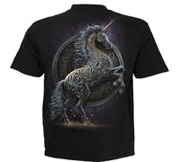 Spiral T-Shirt – Celtic Unicorn – Unisex Black Short Sleeve XL