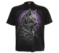 Spiral - Celtic Whiskers - Front Print T-Shirt Black