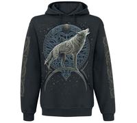 Spiral Celtic wolf Hoodie black XL