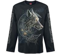 Spiral Celtic wolf Long-sleeve Shirt black M