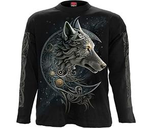 Spiral - Celtic Wolf - Longsleeve T-Shirt Black - XL