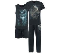 Spiral Celtic Wolf - Men's Gothic Pyjama Set (4 pcs) Pyjama black XXL