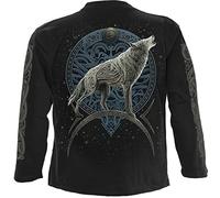 Spiral Celtic wolf Long-sleeved Top black XL