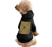 Spiral Checkered Pattern Cute Dog Hoodie Pet Sweatshirt L | Fall Winter Sweater with Pocket for Large Small Medium Dogs Cats