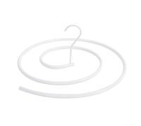 Spiral Clothes Drying Rack, Rotating Hanging Dryer for Home, Large Circular Space-Saving Design for Balcony & Laundry, Metal Construction, White(Metal)