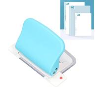 Spiral Coil Binding Machine, Manual Portable Round Hole Punch for Home Office All Metal Light Blue Desktop Organizer A4 A5 A6 A7 10 Sheet Capacity