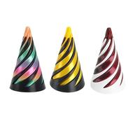Spiral Cone Fidget Toy,3D Printed Fidget Toys,Triangle Desktop Mini Pass Through Passthrough Quackey Sculpture Twisty Cones,for Home Office Desk Decoration And Gifts,3 Pcs(E)