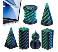 Spiral Cone Fidget Toy, 6 Pieces 3D Printed Desk Decoration, Stress Relief Gadget, Focus Enhancing Spinner, Mind Relaxation Tool For Kids Teens Adults Students Car Ride Studying Working Meditation Tra