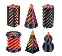 Spiral Cone Fidget Toy - 6Pcs Impossible Cone Fidget Toy | 3D Printed Spiral Sensory Toys for Stress Relief and Focus , Mini Desktop Decoration for Adults and Kids