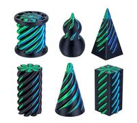 Spiral Cone Fidget Toy - Improving Focus and Mindfulness, Smmooth Geometric Abstract Aesthetic, 65x39x39mm Size, 220g Total Weight, Durable Polymer Impactt Resistant Structure - for Studying & Working