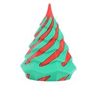 Spiral Cone Toy | 3D Printed Pyramid Passthrough Sculpture for Entertainment & Decoration | Fun Pass Through Toy with Illusion Effect | Compact PLA Art (Red and Green)